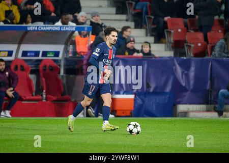 Salzburg, Österreich 10. Dezember 2024: Champions League - 2024/2025 - RB Salzburg gegen Paris Saint-Germain im Bild: Vitinha (PSG) Stockfoto