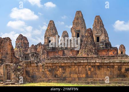 Vor Rup Eastern Mebon Tempel in der antiken Tempelstadt Angkor Wat, Siem Reap, Kambodscha Stockfoto