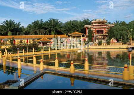 Chinesischer Tempel, bekannt als Sehen Hock Yeen oder Konfuzius Tempel in Chemor, Ipoh, Malaysia Stockfoto