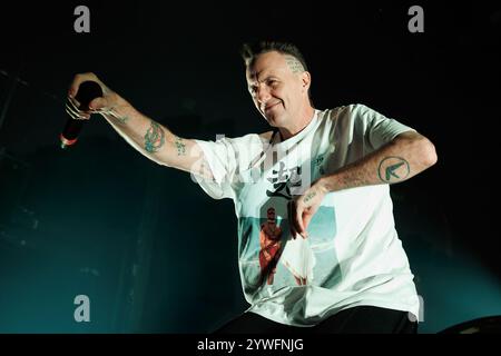 Barcelona, Spanien. April 2024. Die Antwoord (südafrikanische alternative Hip-Hop-Gruppe) tritt im Razzmatazz-Veranstaltungsort auf. Stockfoto