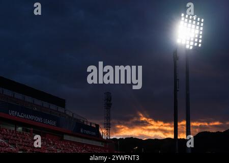 Girona, Spanien, 10. Dezember 2024. Spanien-Fußball - Champions League - League Stage - Girona FC gegen Liverpool. Quelle: Joan G/Alamy Live News Stockfoto