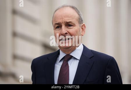 Tanaiste, Außenminister und Verteidigungsminister, Micheal Martin, trifft vor einer Kabinettssitzung in den Regierungsgebäuden in Dublin ein. Bilddatum: Mittwoch, 11. Dezember 2024. Stockfoto
