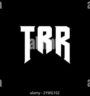 TRR Letter Logo für Technologieunternehmen. Schwarz-weiß-Farbkombination mit TRR-Logo. TRR-Logo, TRR-Vektor, TRR-Design, TRR-Symbol, TRR-Alph Stock Vektor