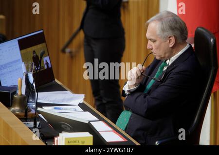 Wien, Österreich. Dezember 2024. ÖSTERREICH; WIEN; 20241211; Nationalratspräsident Walter Rosenkranz während der Europastunde im Parlament in Wien am 11. Dezember 2024 - 20241211 PD2158 Credit: APA-PictureDesk/Alamy Live News Stockfoto