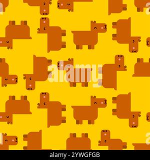 Nahtloses Capybara-Muster. Capybaras Hintergrund. Verzierung aus Kinderstoff Stock Vektor