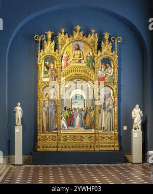 Bode Museum, religiöser Altar, vergoldet, Berlin, Deutschland, Europa Stockfoto