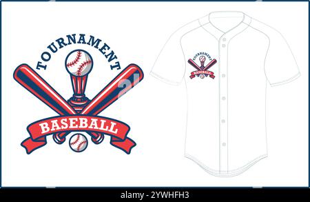 Trikot mit Baseball-Logo Stock Vektor