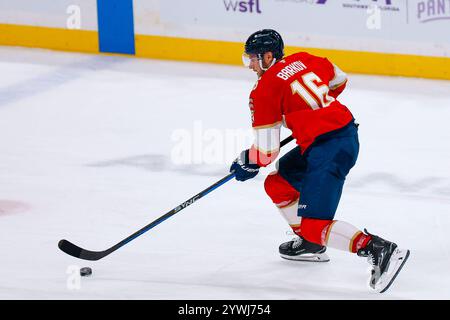 SUNRISE, FL – 07. DEZEMBER: Florida Panthers gegen San Jose Sharks (Foto: Chris Arjoon) Stockfoto