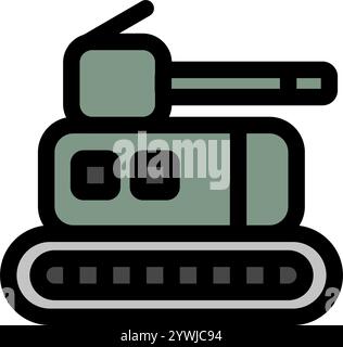 Militärpanzersymbol – Militärsymbol. Stock Vektor