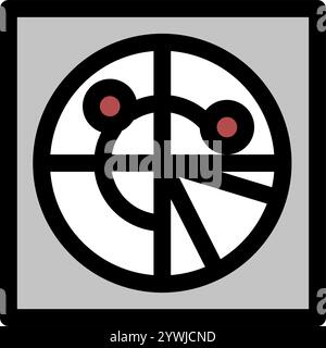 Militärisches Radarsymbol – Symbol Militär. Stock Vektor