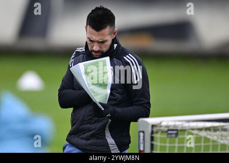 Amsterdam, Niederlande. Am 11. Dezember 2024 trainierte Francesco Rafioli von Ajax während des Trainings vor dem Spiel der Europa League gegen SS Lazio Roma in der Johan Cruijff Arena am 11. Dezember 2024 in Amsterdam. ANP OLAF RISS Stockfoto