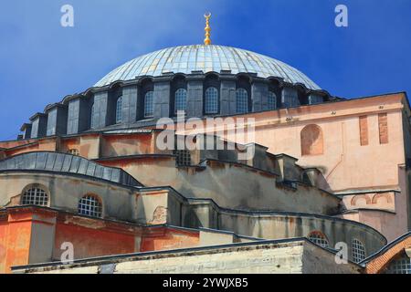 Große Moschee der Hagia Sophia in Istanbul, Türkei. UNESCO-Weltkulturerbe im Stadtteil Fatih von Istanbul. Stockfoto