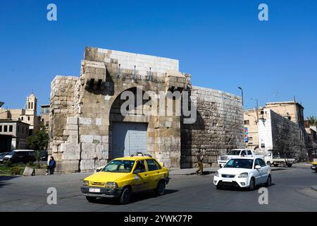 Historisches Thomas Tor (Bab Touma) in der historischen Altstadt von Damaskus, Syrien Stockfoto