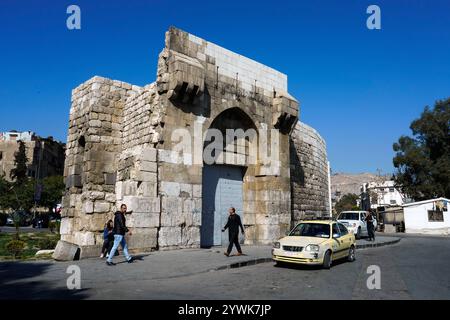 Historisches Thomas Tor (Bab Touma) in der historischen Altstadt von Damaskus, Syrien Stockfoto