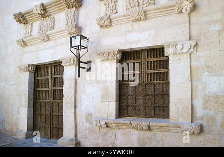 Casona Tristan del Pozo, ein gut erhaltenes Andenbarockhaus aus der spanischen Zeit in der Stadt Arequipa, Peru, Südamerika Stockfoto