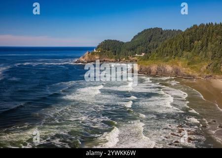 Heceta Head Lighthouse entlang der Küste von Oregon, Oregon, USA Stockfoto