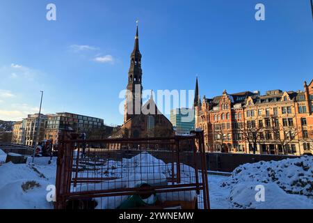 Hauptkirche St. Katharinen in Hamburg. Januar 2024. Stockfoto