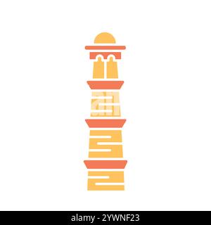Minarett-Farbsymbol. Muslimische Religion. Signieren Sie für Webseite, mobile App, Schaltfläche, Logo. Schaltfläche Vektorisoliert. Bearbeitbare Kontur. Stock Vektor