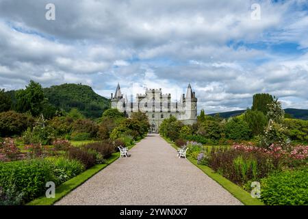 Inveraray Castle in Argyll und Bute. Es ist der Sitz der Dukes of Argyll. Stockfoto