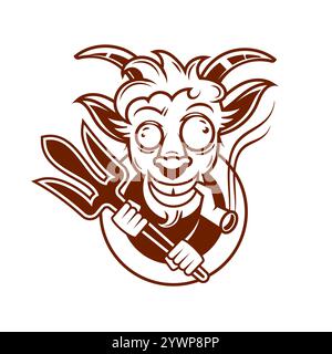 Vintage-Grill-Logo, Retro-BBQ-Vektor, Feuer-Grill-Essen und Restaurant-Icon, Red Fire-Icon Stock Vektor