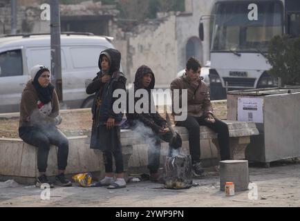 Die Straßen der Stadt Aleppo in Nordsyrien nach dem Fall der syrischen Diktatur Baschar Assad am 11. Dezember 2024. (CTK Foto/Pavel Nemecek) Stockfoto