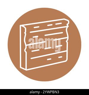 Holzdiele Brettlinie schwarzes Symbol. Signieren Sie für Webseite, mobile App, Schaltfläche, Logo. Schaltfläche Vektorisoliert. Bearbeitbare Kontur. Stock Vektor