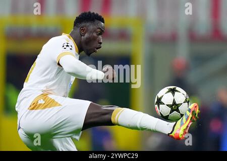 Mailand, Italien. Dezember 2024. Salzburger Cherif Ndiaye während des UEFA Champions League-Fußballspiels zwischen AC Milan und Crvena Zvezda im San Siro Stadion in Mailand, Norditalien - Mittwoch, 11. Dezember 2024. Sport - Fußball . (Foto: Spada/LaPresse) Credit: LaPresse/Alamy Live News Stockfoto