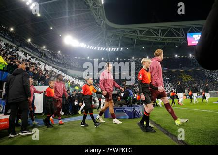 Turin, Italien. Dezember 2024. Während der UEFA Champions League 2024/25, des Fußballspiels zwischen Juventus FC und Manchester City, am 11. Dezember 2024, im Allianz Stadium Turin Italien. Quelle: Nderim Kaceli/Alamy Live News Stockfoto