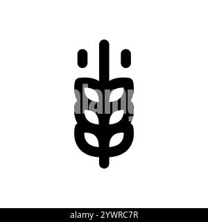 Total carbohydrates line black icon. Nutrition facts. Stock Vektor