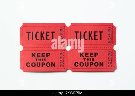 Rote Vintage-Verlosungskarten Stockfoto