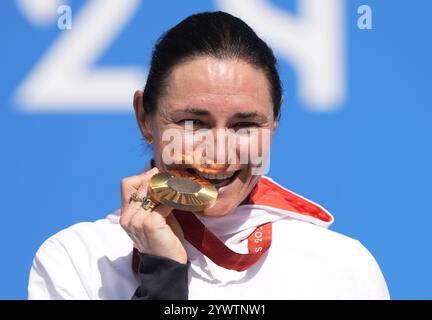 Aktenfoto vom 06.09.2024 vom Sarah Storey Großbritanniens. 30: Paralympische Medaillen für Dame Sarah Storey nach ihren zwei Goldarten in Paris. Storey gewann Gold bei allen 14 Paralympischen Radrennen, an denen sie teilnahm, seit sie 2008 vom Schwimmen in Peking wechselte. Ausgabedatum: Donnerstag, 12. Dezember 2024. Stockfoto