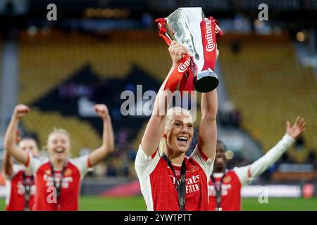 Dateifoto vom 31-03-2024. Arsenal besiegte Chelsea und gewann den Women's League Cup. Stina Blackstenius bekam das einzige Tor vier Minuten nach Ende der Verlängerung. Ausgabedatum: Donnerstag, 12. Dezember 2024. Stockfoto