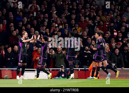 Foto vom 09.04.2024. Bayern München entschied 2-2 bei Arsenal. Ausgabedatum: Donnerstag, 12. Dezember 2024. Stockfoto