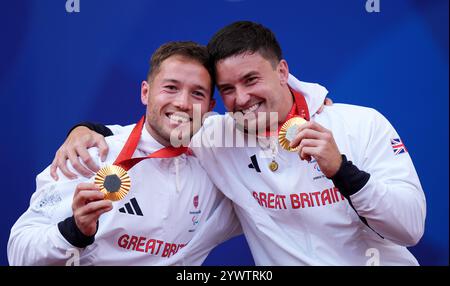 Dateifoto vom 06.09.2024, als Alfie Hewett und Gordon Reid einen goldenen Slam in den Herren-Tennisdoppel beendeten. Ausgabedatum: Donnerstag, 12. Dezember 2024. Stockfoto