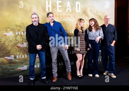 John Lynch, Jorge Dorado, Clara Galle, Katharine O Donnelly und ran Tellem beim Photocall zur 3. Staffel der HBO Asia Serie The Head im Hotel Thompson. Madrid, 11.12.2024 *** John Lynch, Jorge Dorado, Clara Galle, Katharine O Donnelly und ran Tellem beim Fotobesuch zur 3. Staffel der HBO Asia-Serie The Head im Hotel Thompson Madrid, 11 12 2024 Foto:xDyDxFotografosx/xFuturexImagex Head 4205 Stockfoto