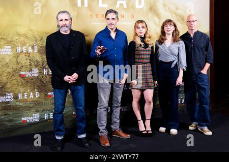 John Lynch, Jorge Dorado, Clara Galle, Katharine O Donnelly und ran Tellem beim Photocall zur 3. Staffel der HBO Asia Serie The Head im Hotel Thompson. Madrid, 11.12.2024 *** John Lynch, Jorge Dorado, Clara Galle, Katharine O Donnelly und ran Tellem beim Fotobesuch zur 3. Staffel der HBO Asia-Serie The Head im Hotel Thompson Madrid, 11 12 2024 Foto:xDyDxFotografosx/xFuturexImagex Head 4207 Stockfoto