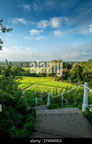 Ein Blick vom Richmond Hill im Südwesten Londons zu Beginn des Herbstes Großbritannien Stockfoto