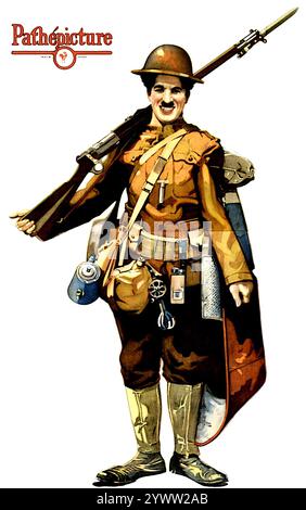 Poster für Schulterarme - 1918 - erste nationale Bilder - Charlie Chaplin Stockfoto