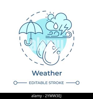 Symbol „Wetter in sanftem Blau“ Stock Vektor