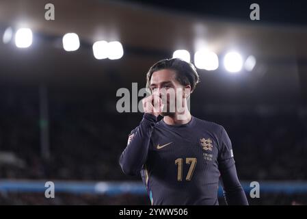 Aktenfoto vom 13.10.2024 vom englischen Jack Grealish, der feiert, als England Finnland 3-1 in der Nations League besiegte. Ausgabedatum: Donnerstag, 12. Dezember 2024. Stockfoto