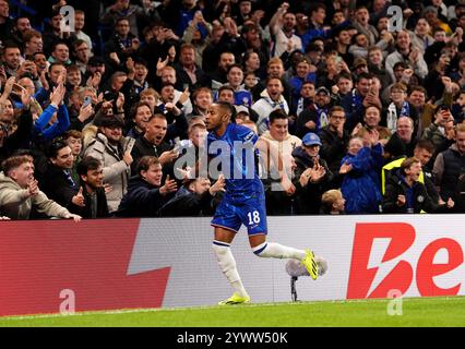 Aktenfoto vom 03.10.2024 von Christopher Nkunku, der bei seinem Sieg in der Conference League 4-2 gegen Gent auf Chelsea stand. Ausgabedatum: Donnerstag, 12. Dezember 2024. Stockfoto