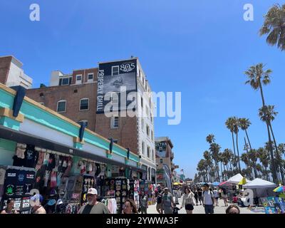 Los Angeles, USA - 22. Juni 2024: Am berühmten Venice Beach in Kalifornien Stockfoto