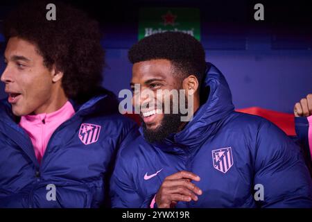 Madrid, Spanien, 11. Dezember 2024 Champions-League-Fußballspiel Atletico de Madrid gegen Slovan Bratislava im Riyadh Air Metropolitano Stadion in Madrid, Spanien. Dezember 2024. 900/Cordon Press Credit: CORDON PRESS/Alamy Live News Stockfoto