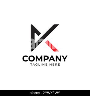 Moderner Letter CK Logo Design Vektor Stock Vektor