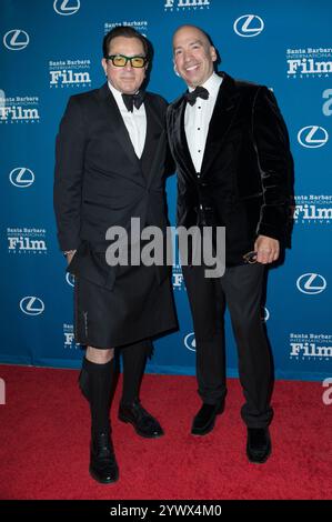 Roger Durling und Ernesto Paredes bei der 17. Verleihung des Kirk Douglas Award for Excellence in Film auf dem 40. Santa Barbara International Film Festival im Hotel Ritz-Carlton Bacara. Santa Barbara, 11.12.2024 Stockfoto