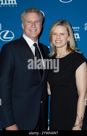 Will Ferrell mit Ehefrau Viveca Paulin bei der 17. Verleihung des Kirk Douglas Award for Excellence in Film auf dem 40. Santa Barbara International Film Festival im Hotel Ritz-Carlton Bacara. Santa Barbara, 11.12.2024 Stockfoto