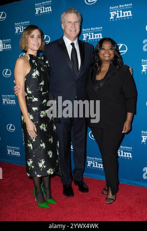 Kristen Wiig, will Ferrell und Octavia Spencer bei der 17. Verleihung des Kirk Douglas Award for Excellence in Film auf dem 40. Santa Barbara International Film Festival im Hotel Ritz-Carlton Bacara. Santa Barbara, 11.12.2024 Stockfoto