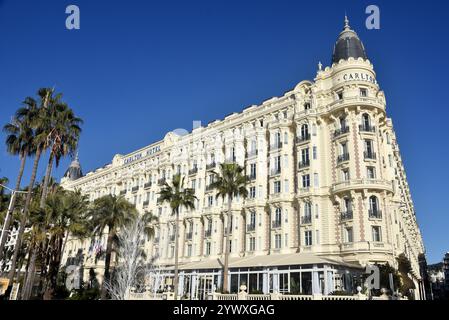 Frankreich, Côte d'azur, Cannes l'Hôtel Carlton EST un Hôtel de luxe 5 étoiles hotelsitué face à la mer sur la Croisette dans la ville du cinéma. Stockfoto