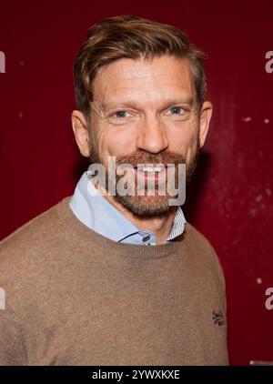 JESPER BLOMQVIST schwedischer ehemaliger Profifußballer, der als Mittelfeldspieler Teil der Mannschaft war, die 1999 mit Manchester United das Dreifache gewann. Stockfoto