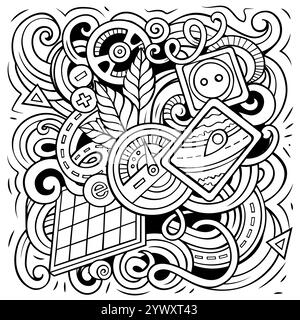 Electric Cars Cartoon Vektor Doodle Design Stock Vektor